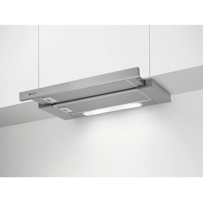 Hotte tiroir ELECTROLUX EFP60460OX SÉRIE 300 - 1 moteur - Débit d'air (m³/h) min/max : 224/603 - Diamètre buse150 mm