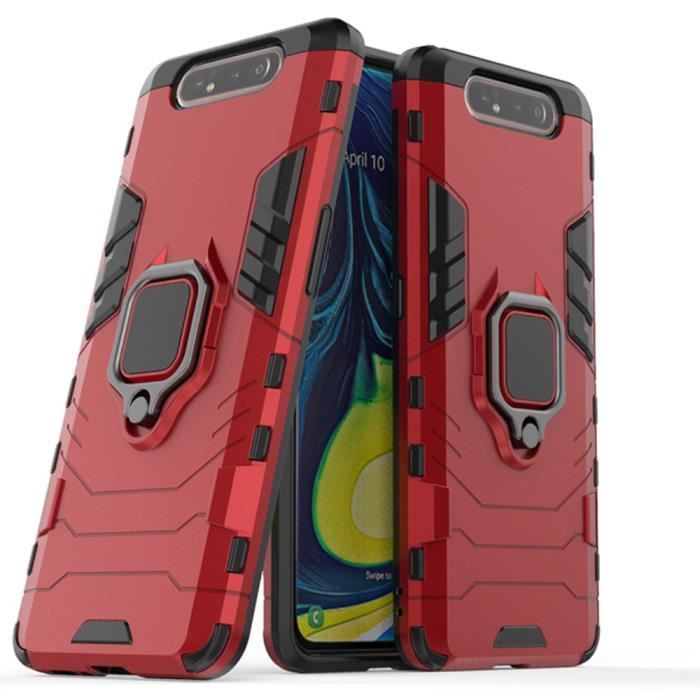 Samsung Galaxy A80 A90 Anti Choc Rouge Coque Housse Etui Antichoc hfs-house®
