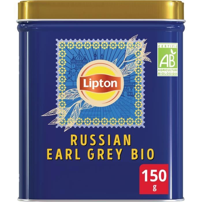 LIPTON Thé Noir Bio Russian Earl Grey Vrac - 150 g