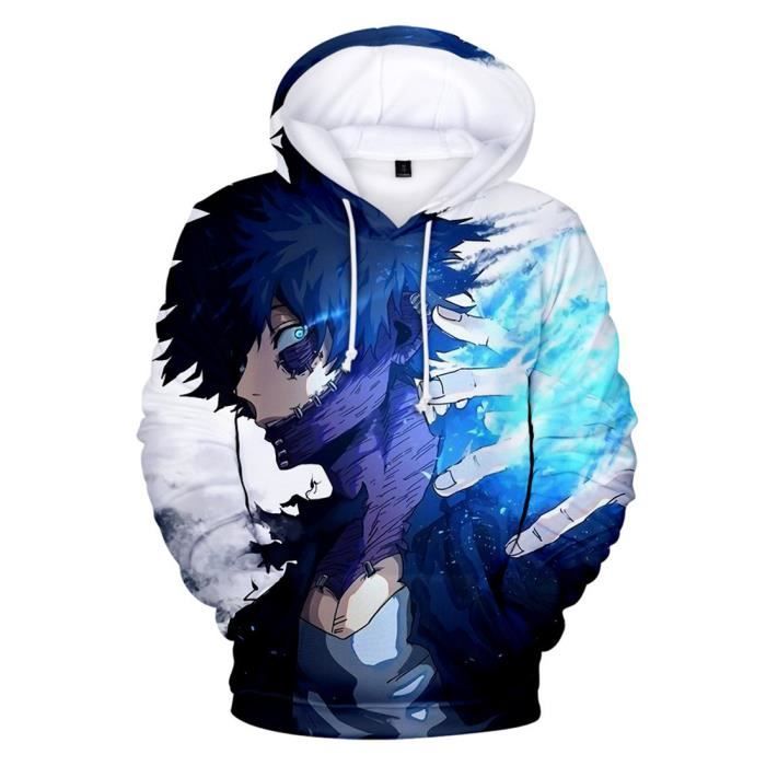 Homme Sweat My Hero Academia Fans Hoodies Manche Longue 3D Imprimé Sweat-shirt Pull à Capuche Oversize Décontracté Automne Hiver