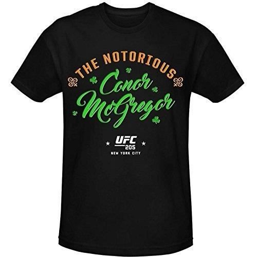 Homme Personnalisé Tee Shirt Homme Pas Cher Ufc 205 Conor Notorious Mcgregor Script Noir