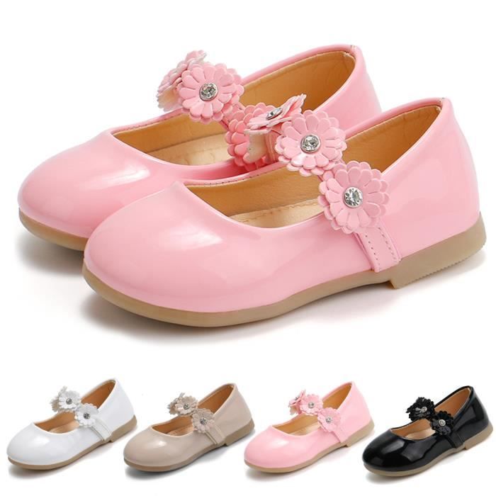 Chaussures de princesse pour fille tout-petit bébé enfants bébé fleurs sandales simples chaussures blanc 6214