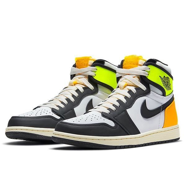 Air Jordans 1 High OG Retro -Volt Gold- Chaussures de Courses pour Femme Homme Jaune Orange