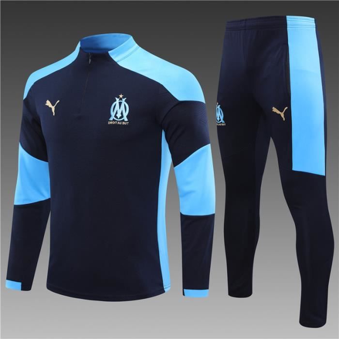 Survêtement de OM Marseilles 2021 2022 Maillot de Football Garçon Enfant Tenue de Nouveau