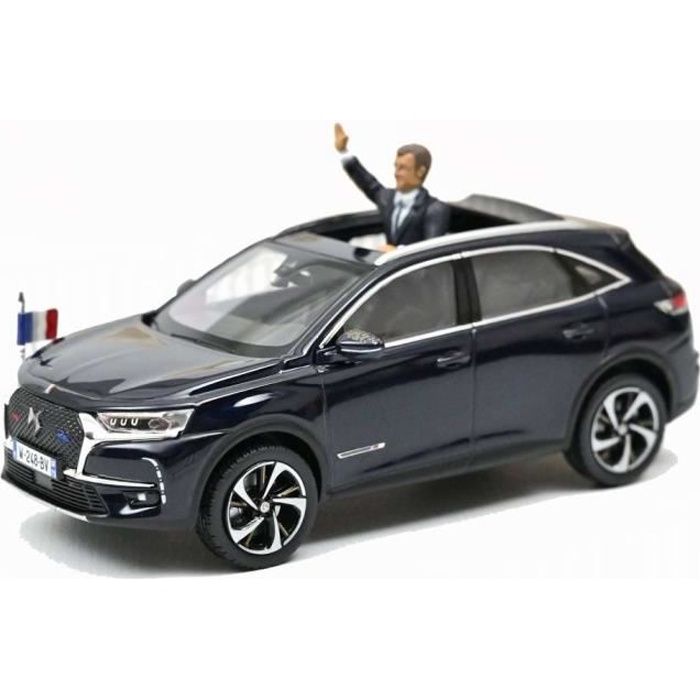 DS7 Crossback Présidentielle République Française 2017 Avec Figurine Président Emmanuel MACRON Voiture de Collection NOREV 1/43