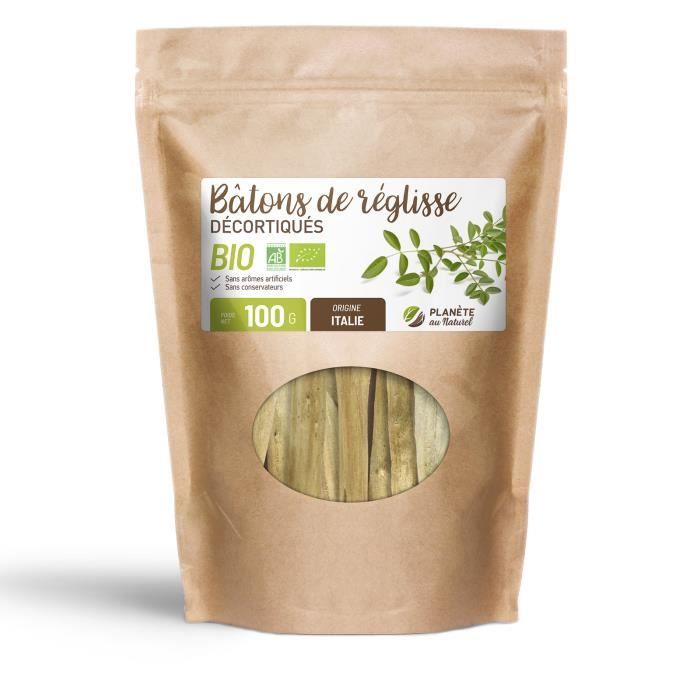 Bâton de réglisse bio décortiqué 100g