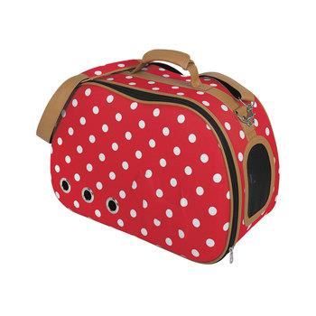 Sac de Transport Chien/Chat EVA Rouge à Pois -M-