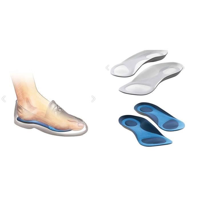 Semelles 3/4 triple action VITAEASY pour homme - Semelles dimensions 3/4 - Bleu - L21 - 5 x l8 - 5 cm