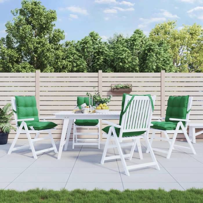 vidaXL Coussins de chaise dossier bas 4 pièces