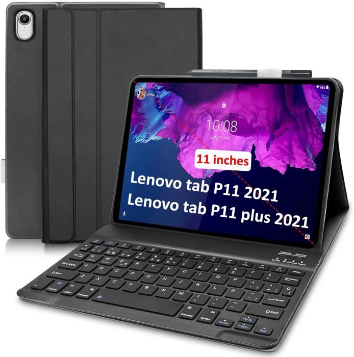 Coque Clavier AZERTY Bluetooth Pour Lenovo Tab M10 Plus/K10 10.3" - Clavier Amovible Magnétique, Protection Intégrale