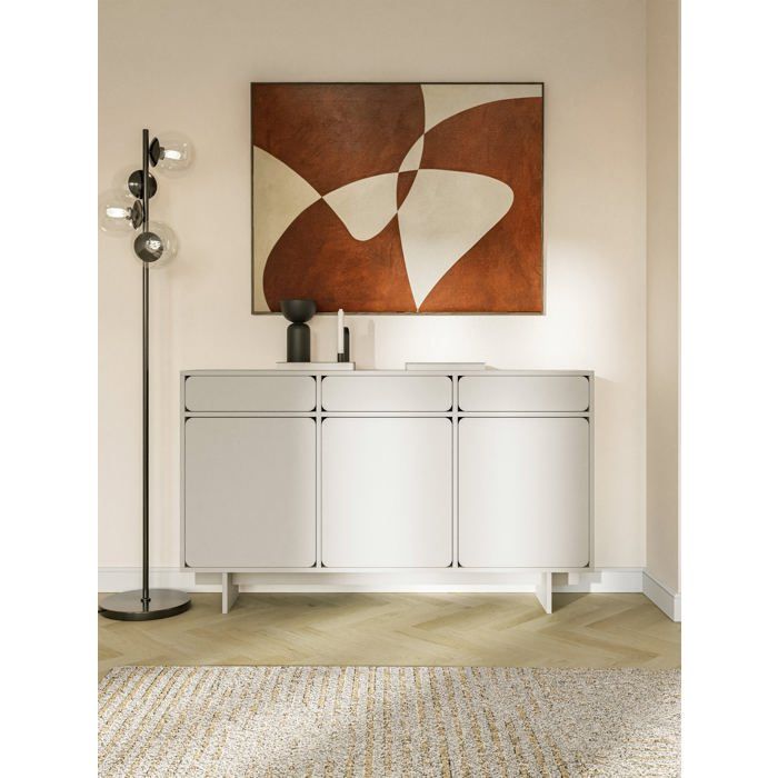 Buffet 3 portes avec 3 tiroirs - WUWU - 150 cm - grège
