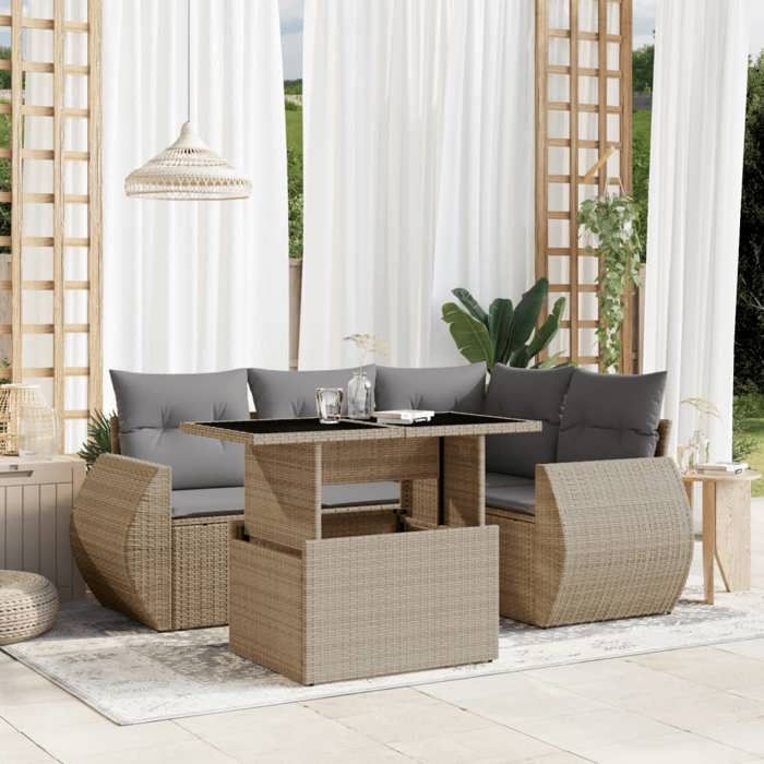 Salon de jardin 5 pcs