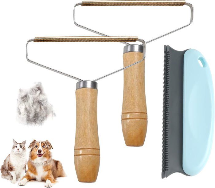 Lot de 2 Brosse anti bouloche, brosse de peluche de vêtement , tapis , moquette