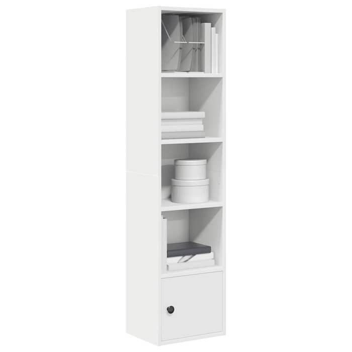 vidaXL Bibliothèque blanc 31x24x127 cm bois dingénierie étagère à livres support de rangement support à livres armoire 860346