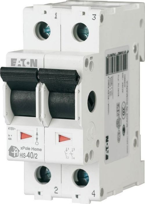 Interrupteur-sectionneur - EATON - HIS-40/2 - 40A - 2 pôles - Intérieur