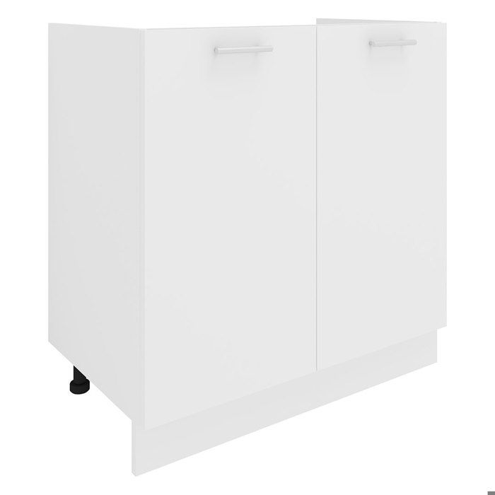 Esilo meuble bas de cuisine 80 cm pour évier blanc.