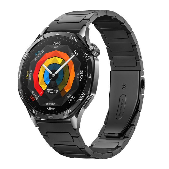 INF Bracelet de Montre Premium 22mm en Alliage de Titane Noir - Ajustement Universel