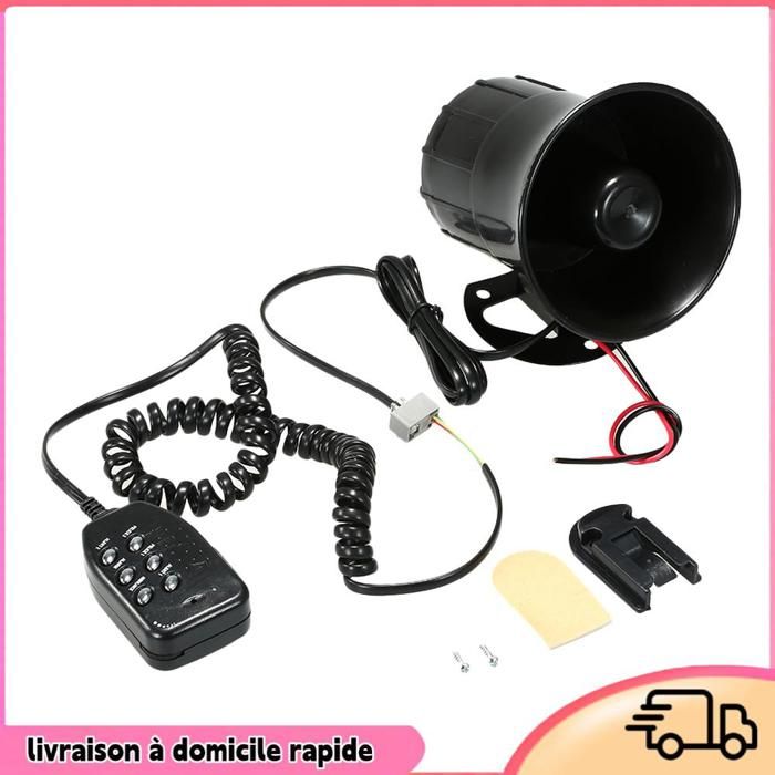 Conférencier de sirène de voiture 12V 50W 6 TON TONE VOIR LOURD AVERTISSEMENT ALARMA