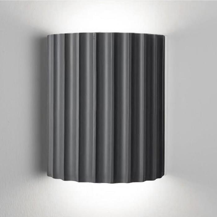 Diday 2x Applique Murale LED Lampe Murale Intérieur Moderne en Résine Éclairage Murale Designe Colonne Romaine Lumière Froid