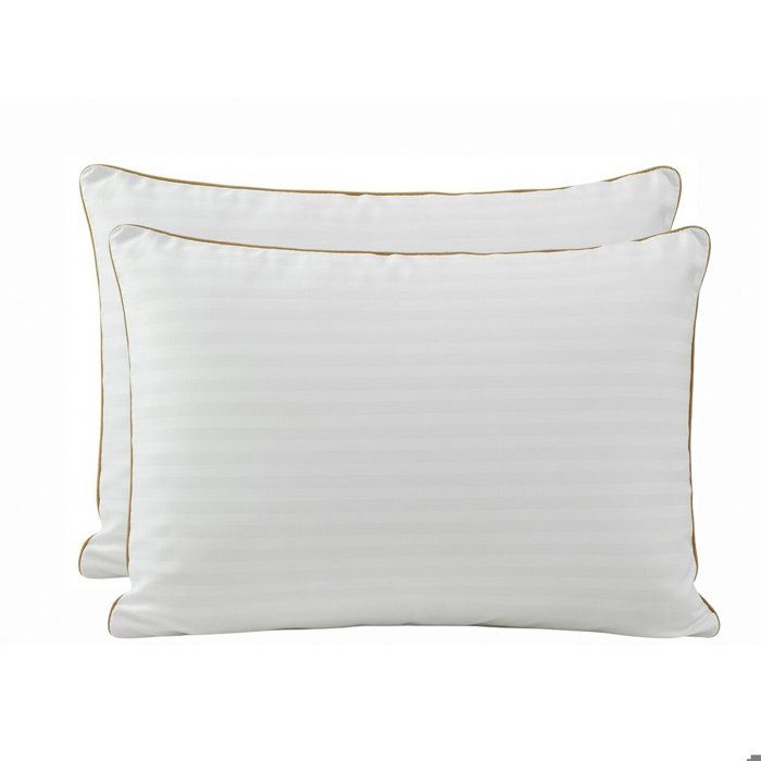 Lot de 2 oreillers 50x70 cm plume de canard blanc Lot de 2 oreillers 50x70 cm plume de canard blanc