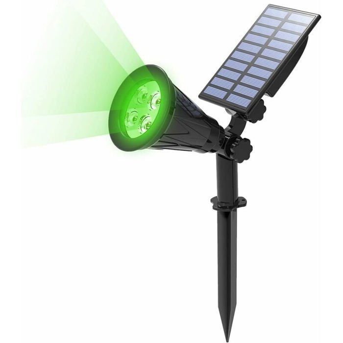 Lampe solaire extérieur - MICH - Projecteur solaire - Étanche IP65 - Panneau solaire 180° réglable - Installation 2 en 1