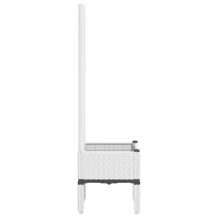 Blanc JARDINIERE - BAC A FLEUR SARAZYJ - Jardinière avec treillis - blanc 40x40x142cm PP Hot29070874