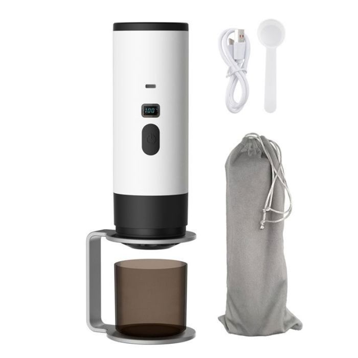 Machine à café expresso électrique portable 24x6.5cm 3 en 1 Compatible Café Moulu Capsules Auto chauffante Multicolore