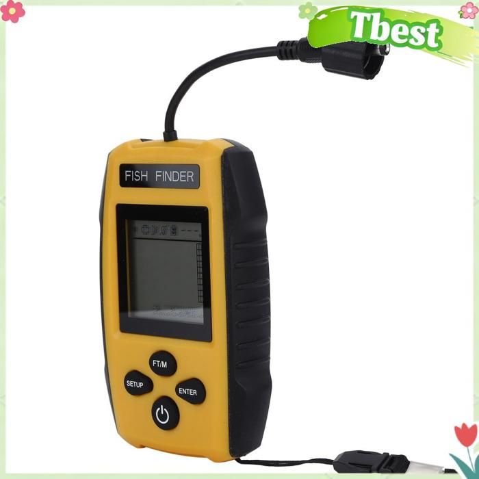 Tbest Détecteur de poissons Capteur Sonar filaire Portable détecteur de poisson ultrasonique accessoire de pêche animalerie kit