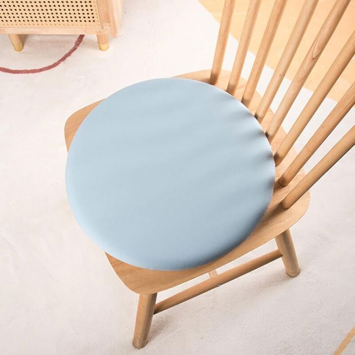 2pcs Galette chaise – Mousse mémoire forme antidérapante – Pour salle à manger bureau – Ø30cm Bleu