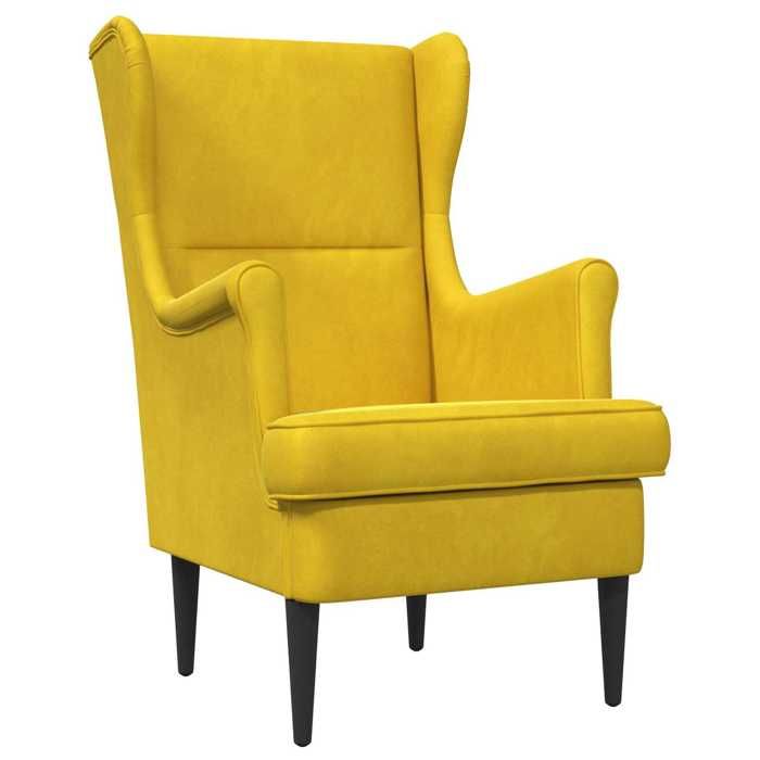 Elégance - Chic Fauteuil 1 place moderne - Fauteuil salon-séjour - Jaune - Velours - 65x79x100cm_0355258