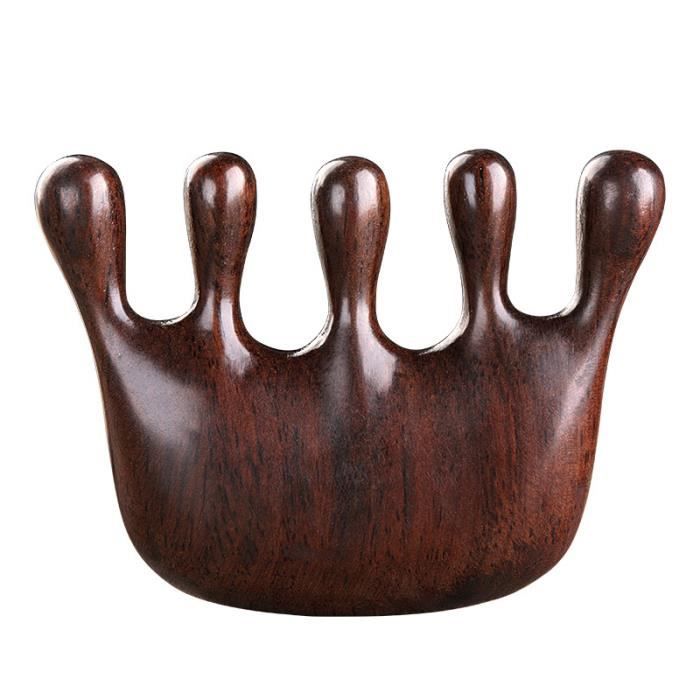 Peigne de massage du cuir chevelu - ESTINK - Bois de santal - Dents