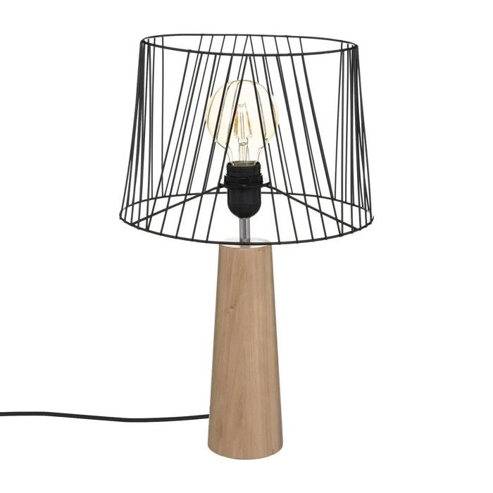 Lampe Joe noir H46cm - Atmosphera createur dinterieur