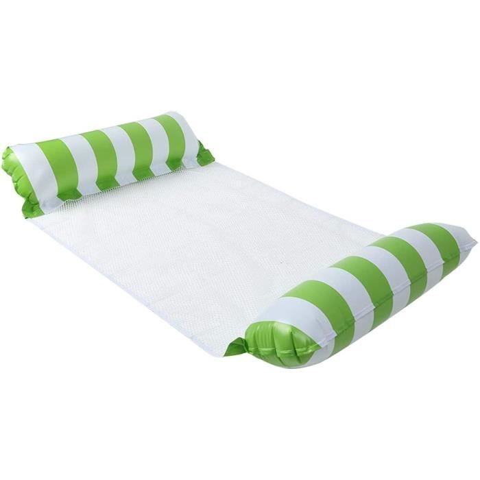 KeWin-Hamac d'eau, Hamac Gonflable Piscine avec Trous et Porte-Boissons, 4 en 1 Multi-Usage
