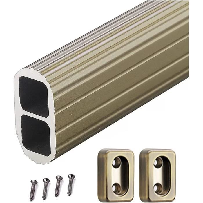 Tringle D'angle Murale Pour Placard - 40 X 40 Cm - Dorée - Facile à Poser - Gain De Place Parfait Pour Les Petits Espaces