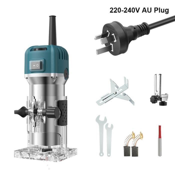 Défonceuse électrique Tectake 1200W - 12 Fraises Incluses, Rainureuse Professionnelle
