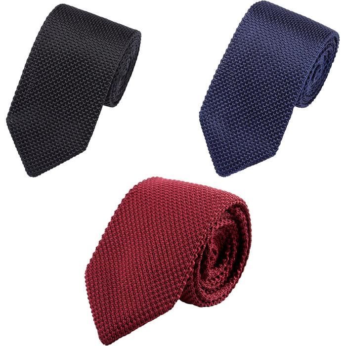 WANYING Herren Strickkrawatte 6cm | Schmale Krawatte Retro | Business Casual