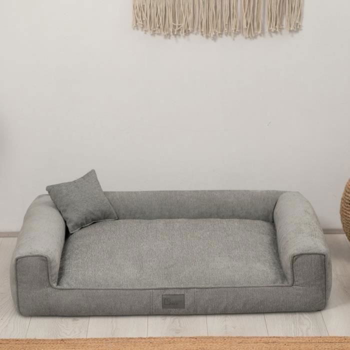 Comparer les prix de Panier  Canapé  Couchage pour chien Sofi Imperméable  Antidérapant  Déhoussable (L Gris)