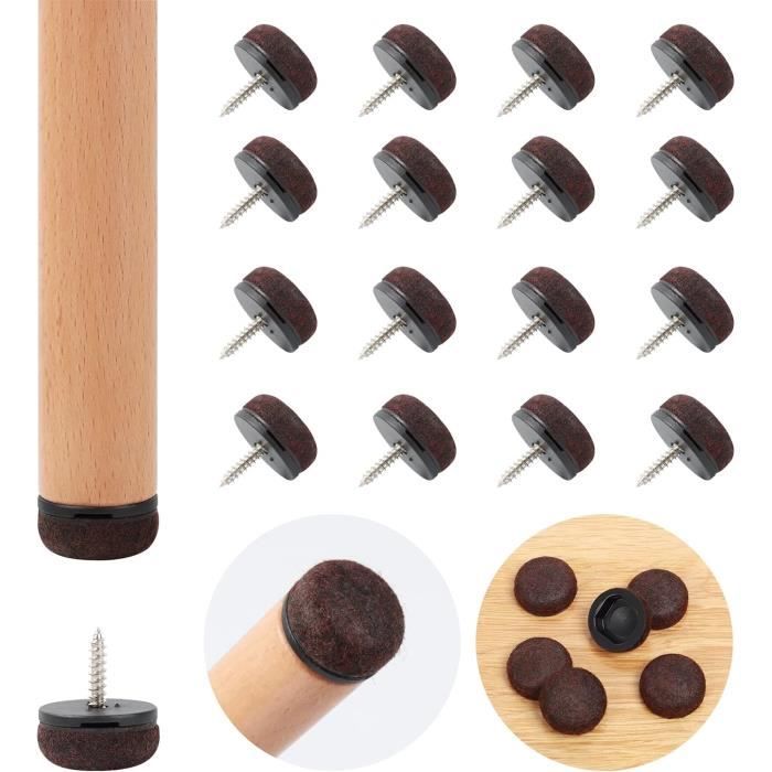 Relaxdays Lot De 32 Patins Pour Pieds De Chaises, Embouts En Feutre