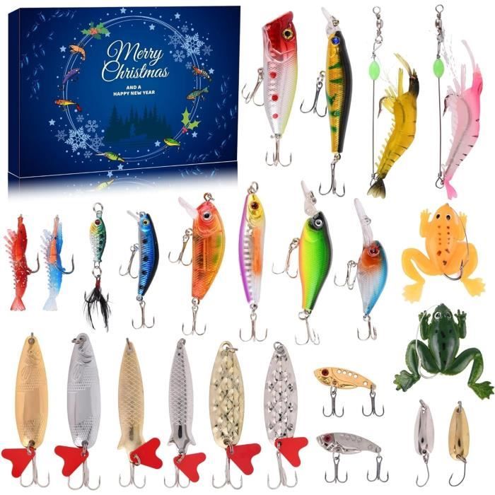 Calendrier de l'Avent - 2024 - Pêche - Cadeau de Noël - Amateurs de