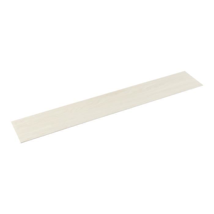 Revetement de sol adhesif PVC vinyle 7 pieces 0,975 m² vintage chene blanc vielli