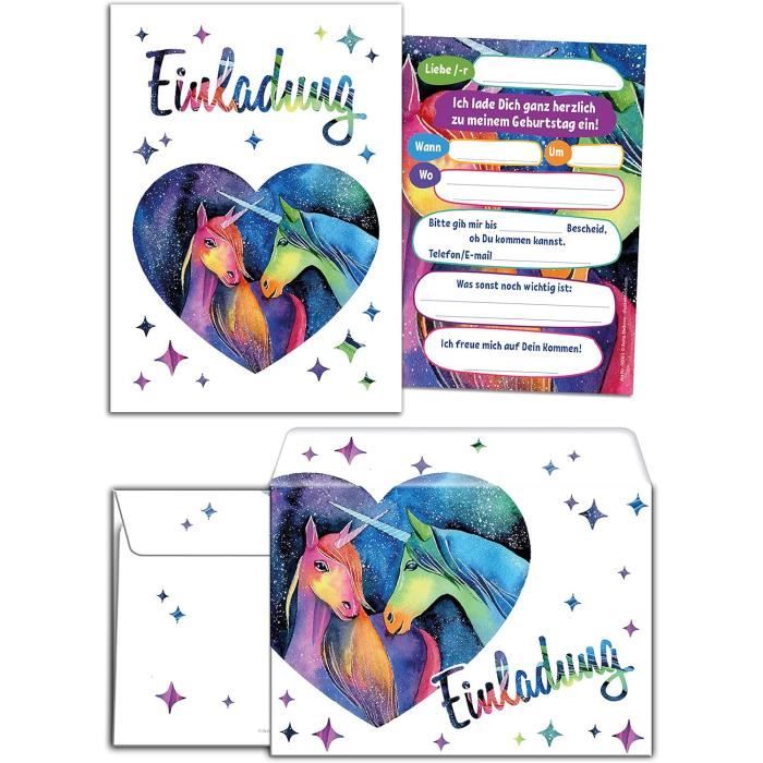 Rob-lox Lot De 12 Cartes D'Invitation Anniversaire Enfant Avec Enveloppes Et Tatouages - Thème Rob-lox En Allemand