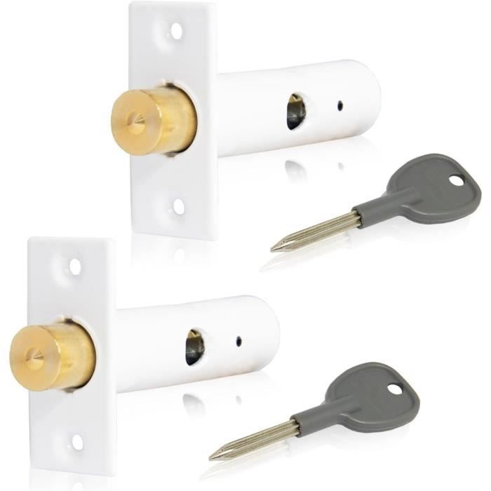 Verrous,Short core tube--Porte coupe feu en acier inoxydable, serrure à mortaise avec noyau Long