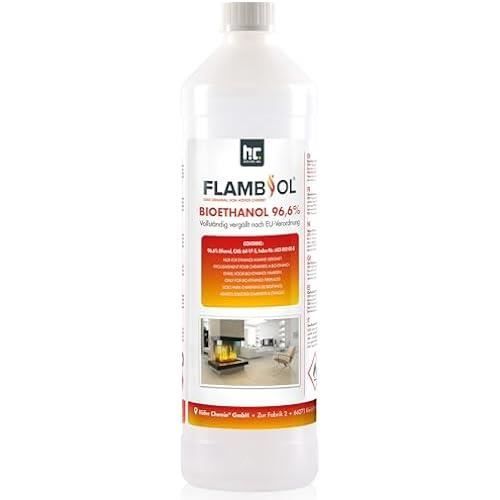 Bioéthanol FLAMBIOL® dénaturé à 96 6% en bouteille de pour cheminées de table - vue 2