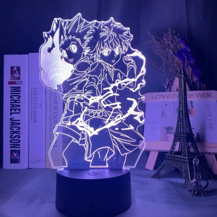 Lampe Illusion 3D LED veilleuse capteur tactile chambre colorée Anime Hunter X Hunter Hisoka décor lampe de Table meilleur anniversaire vacances cadeaux enfants 