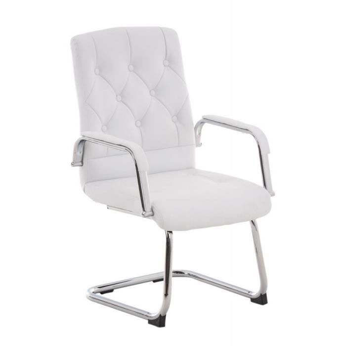 Chaise Bureau Blanche Sans Accoudoir Hauteur Réglable À Dossier Confortable  120 Kg Pour Chambre Bureau Studio Etc.[P115] - Cdiscount Maison