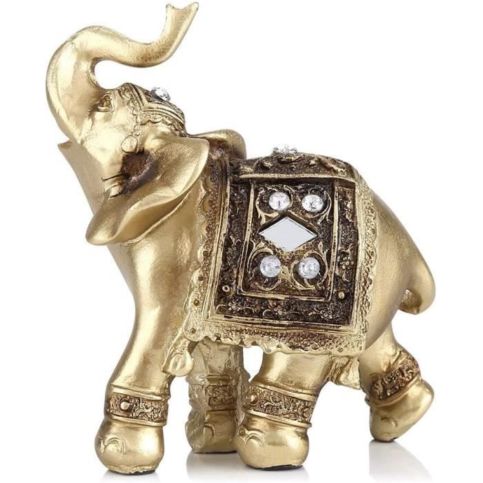 GZDDYUMYJX Statue Elephant, Céramique Elephant Décoration, éléphant Porte-Bonheur, Pour Bibliothèque, Salon, Bureau, Table, étagère. Cadeau Pour Les Amateurs D'éléphants