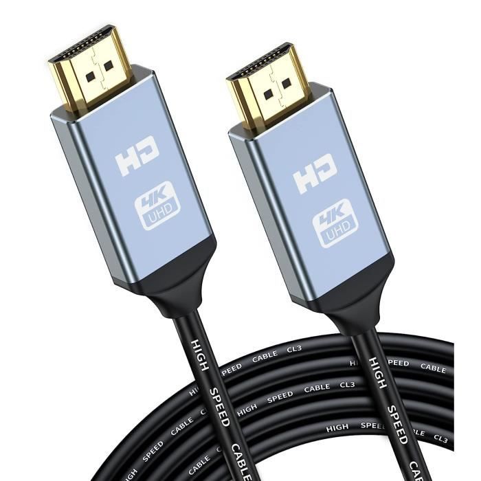 Câble HDMI haute vitesse 4K classe Cl3, 6m câble HDMI intégré avec
