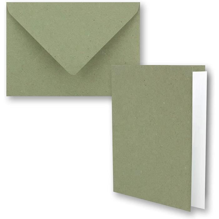 Lot De 50 Feuilles Papier Kraft Recyclé Vert Eucalyptus - Format A3 (29,7x42 Cm), 240 G/m² - Pour Créations, Mariage, Invitations, Scrapbooking