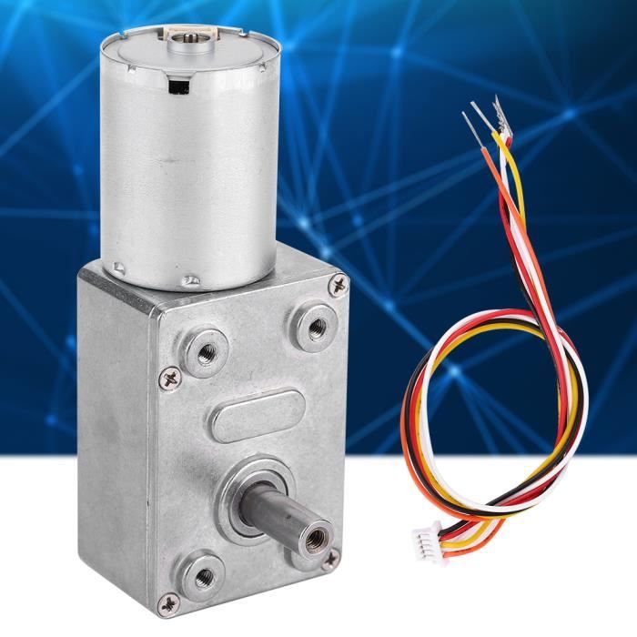 Moteur à Engrenages JGY-370 DC12V 10 Tr/min - Réducteur à Vis Sans Fin Autobloquant - 6