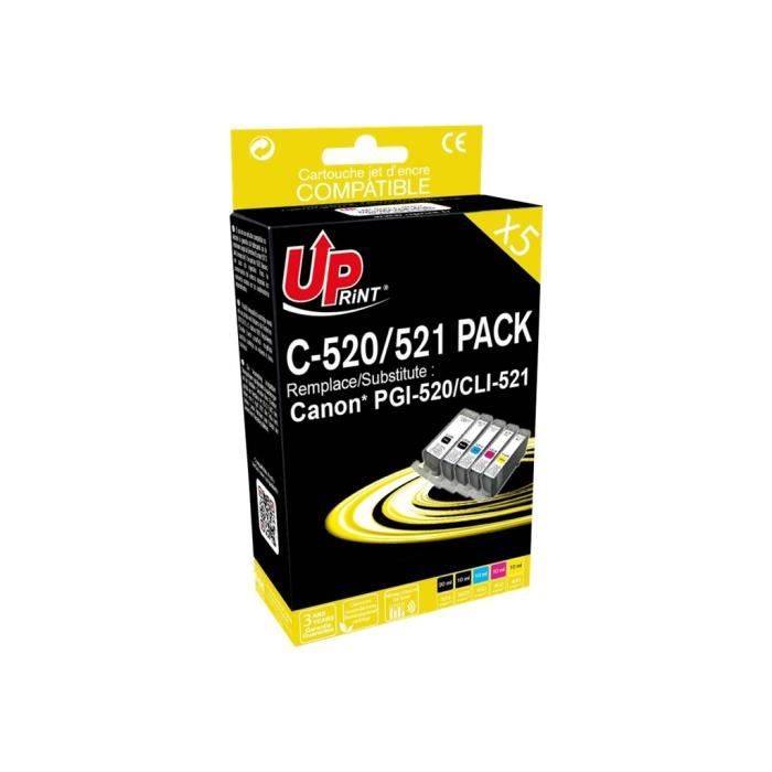 Lot De 8+2 Cartouches D'encre Compatibles Pour Canon MP640 - PGI520/521 Avec Puce, Neuf